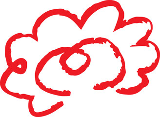 Cute hand-painted flower circle