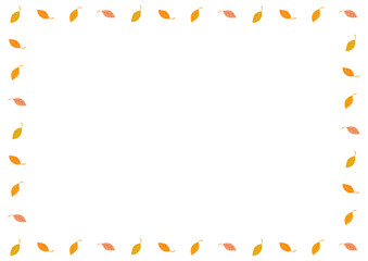 Autumn leaves decorative frame background.
