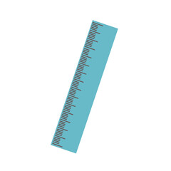 Blue ruler isolated on white