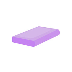 Purple plain close book illustration