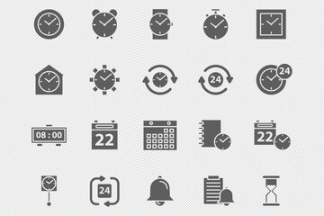 set of time concept icons