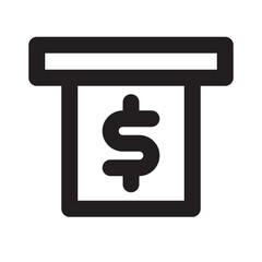 Black Financial Icon/Line Style Icon/Bold Stroke