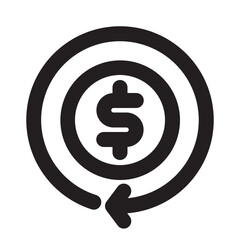 Black Financial Icon/Line Style Icon/Bold Stroke