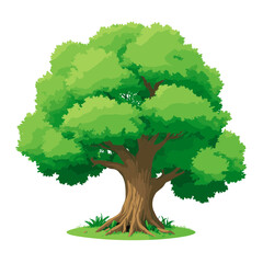 Cartoon tree vector file, cartoon background tree, tree, tree background, jungle, forest