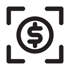Black Financial Icon/Line Style Icon/Bold Stroke