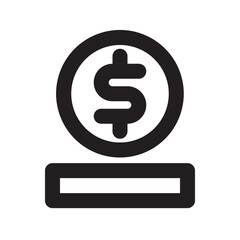 Black Financial Icon/Line Style Icon/Bold Stroke