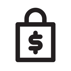 Black Financial Icon/Line Style Icon/Bold Stroke