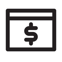 Black Financial Icon/Line Style Icon/Bold Stroke