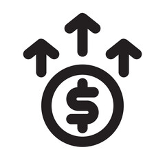 Black Financial Icon/Line Style Icon/Bold Stroke