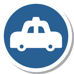 シンプルな標識のステッカー単品イラスト　許可車両専用