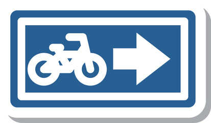 シンプルな標識のステッカー単品イラスト　特定小型原動機付自転車・自転車一方通行