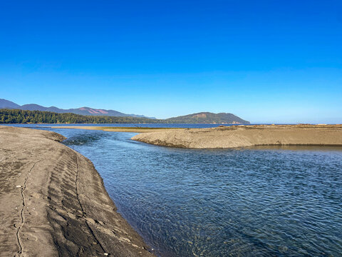 Low tide, Elwha River mouth, Port Angeles, WA USA