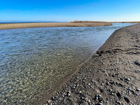 Low tide, Elwha River mouth, Port Angeles, WA USA