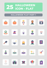 Halloween Party Celebration Flat Style Icon Design