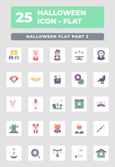 Halloween Party Celebration Flat Style Icon Design