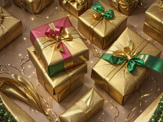 Obraz na płótnie Canvas christmas gift boxes