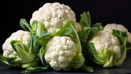 Healthy vegetarian organic cauliflower nature vegetables fresh food agriculture ingredient - obrazy, fototapety, plakaty