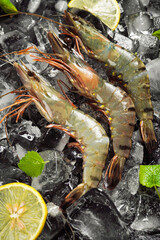 Chiwei shrimp preserved with ice cubes, tender meat, fresh shrimp meat, Japanese food, clean seafood food