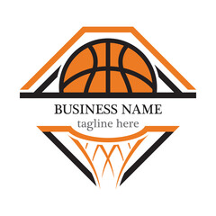 Basketball logo template icon design