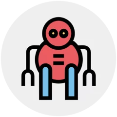 Fotobehang artificial intelligence technology icon symbol vector image. Illustration of artificial intelligence futuristic information human learning software design image © Deva