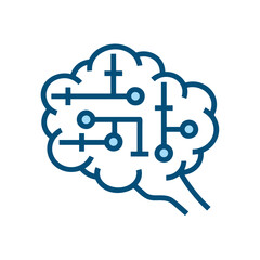 artificial intelligence technology icon symbol vector image. Illustration of artificial intelligence futuristic information human learning software design image