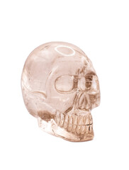 crystal human skull isolated on a transparent background 