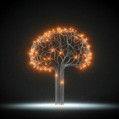 Artificial Intelligence Brain Tree, Interconnectedness, Complexity, Synaptic Activity, Perception and Thought