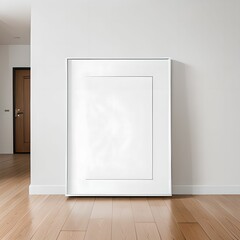 mockup, The white frame on the wall. room Interior no.11  -Generative AI.