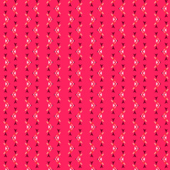 Delicate small geometric motifs on a bright pink magenta background Modern fabric and paper pattern