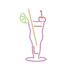 neon cocktail party icon