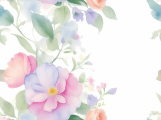 watercolor floral background (Seamless)