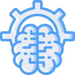 artificial intelligence technology icon symbol vector image. Illustration of artificial intelligence futuristic information human learning software design image