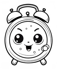 alarm clock cartoon  ai generative