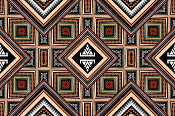 Geometric patterns with simple shapes. Tribal and ethnic fabrics. African, American, Mexican, Indian styles. Simple geometric pattern elements are best used in web design, business textile printing.
