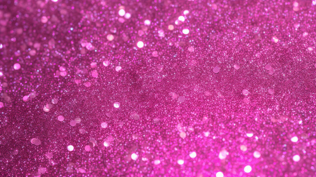Pink abstract glitter light defocused and blurred bokeh Christmas background, Generative AI