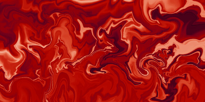 Fire flames red  background liquid marble surfaces design. Abstract color acrylic pours liquid marble surface design. Beautiful fluid abstract paint background.