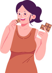 Chocolate Day Character Illustration