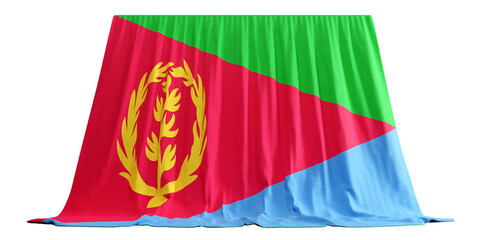 Eritrean Flag Curtain in 3D Rendering Eritrea's Rich History
