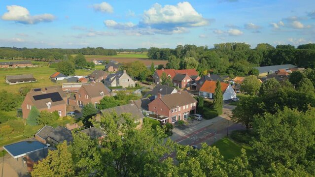 Traditional village residential Dutch houses in the South of the Netherlands