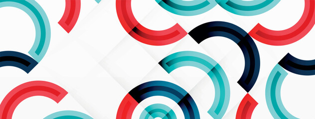 Obraz premium Colorful circle abstract background. Template for wallpaper, banner, presentation, background