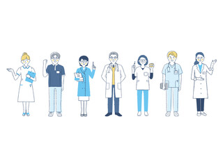 さまざまな医療従事者7人