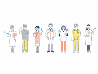 さまざまな医療従事者7人