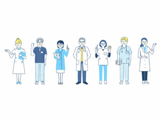 さまざまな医療従事者7人