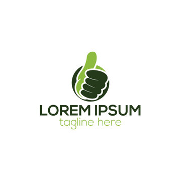 Original abstract thumb-up logo design vector template