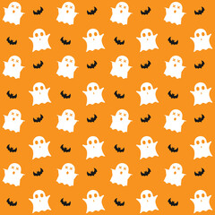 Halloween seamless pattern background. design for pillow, print, fashion, clothing, fabric, gift wrap. vector.