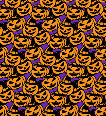 Halloween seamless pattern background. design for pillow, print, fashion, clothing, fabric, gift wrap. vector.