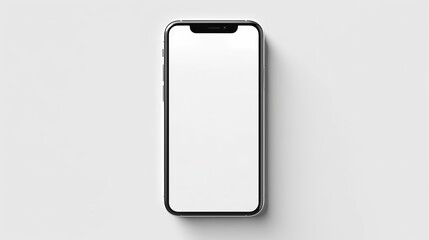 White mockup screen of mobile phone, Smartphone mockup, Generative ai