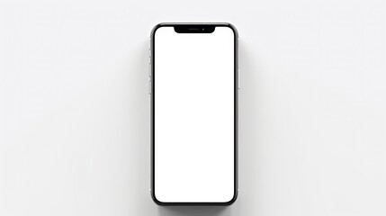 White mockup screen of mobile phone, Smartphone mockup, Generative ai
