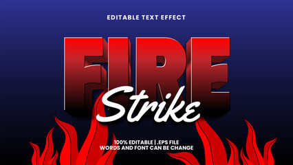 Fire Strike Editable Text Effect With Fire Background