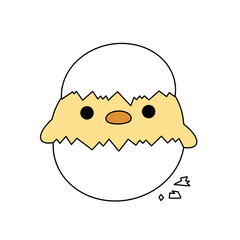 Hatching chick illustration